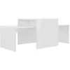 Image de Ensemble De Table Basse Blanc Brillant Bois D’ingénierie Vidaxl