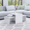 Image de vidaXL Ensemble de table basse Blanc brillant Bois d’ingénierie 802918