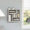 Image de Étagère Murale Gris Béton 45,1x16x45,1 Cm Bois D’ingénierie Vidaxl