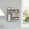 Image de vidaXL Étagère murale Gris béton 451x16x451 cm Bois d’ingénierie 802952