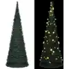 Image de Sapin De Noël Artificiel Pré-éclairé Avec Guirlandes Vert 180cm Vidaxl