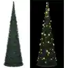 Image de Sapin De Noël Artificiel Pré-éclairé Avec Guirlandes Vert 210cm Vidaxl