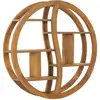 Image de Étagère Murale Yin Yang 80x17,5x80 Cm Bois De Teck Massif Vidaxl