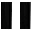 Image de Rideaux Occultants Aspect Lin Avec Crochets 2pcs Noir 140x175cm Vidaxl