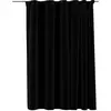 Image de Rideau Occultant D'aspect De Lin Avec Crochets Noir 290x245 Cm Vidaxl