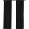 Image de Rideaux Occultants Aspect Lin Crochet 2pcs Anthracite 140x225cm Vidaxl