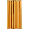 Image de Rideau Occultant Aspect De Lin Avec  illets Jaune 290x245 Cm Vidaxl