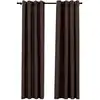 Image de Rideaux Occultants Aspect Lin Avec  illets 2pcs Taupe 140x225cm Vidaxl