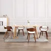 Image de Chaises À Manger Lot De 4 Bois Courbé Et Similicuir Vidaxl