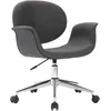 Image de Chaise Pivotante De Bureau Gris Tissu Vidaxl