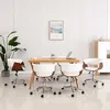 Image de Chaises Pivotantes À Manger Lot De 6 Blanc Similicuir Vidaxl