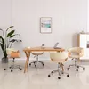Image de Chaises Pivotantes À Manger Lot De 4 Crème Similicuir Vidaxl