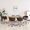 Image de Chaises Pivotantes À Manger Lot De 6 Gris Tissu Vidaxl