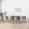 Image de Chaises Pivotantes À Manger Lot De 6 Gris Bois Courbé Et Tissu Vidaxl