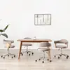 Image de Chaises Pivotantes À Manger Lot De 4 Taupe Bois Courbé Et Tissu Vidaxl