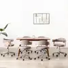 Image de Chaises Pivotantes À Manger Lot De 6 Taupe Bois Courbé Et Tissu Vidaxl