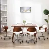Image de Chaises Pivotantes À Manger Lot De 6 Bois Courbé Et Similicuir Vidaxl