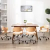 Image de Chaises Pivotantes À Manger Lot De 4 Bois Courbé Et Similicuir Vidaxl