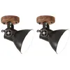 Image de Lampe Murale Industrielle/de Plafond 2 Pcs Noir 20x25 Cm E27 Vidaxl