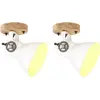 Image de Lampe Murale Industrielle/de Plafond 2 Pcs Blanc 20x25 Cm E27 Vidaxl