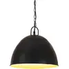 Image de Lampe Suspendue Industrielle Vintage 25 W Noir Rond 31 Cm E27 Vidaxl