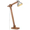 Image de Lampadaire Argenté Bois De Manguier Massif E27 Vidaxl