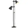 Image de Lampadaire Avec 2 Abat-jour Noir E27 Fonte Vidaxl