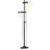 Image de Lampadaire Avec 2 Abat-jour Blanc E27 Fonte Vidaxl
