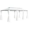 Image de Belvédère Avec Rideaux 600x298x270 Cm Blanc 180 G/m² Vidaxl