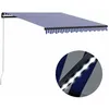 Image de vidaXL Auvent Manuel Rétractable avec LED Auvent de Terrasse Store de Balcon Véranda Extérieur Ombrage des Fenêtres 300x250 3055220