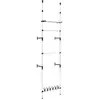 Image de Vidaxl système de garde-robe télescopique barres et étagère aluminium