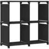 Image de Étagère D'affichage 4 Cubes Noir 69x30x72,5 Cm Tissu Vidaxl