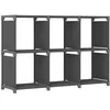 Image de vidaXL Etagère dAffichage 6 Cubes Bibliothèque Etagère de Rangement Organisateur Support de Rangement Maison Intérieur Gris 322608