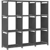 Image de Étagère D'affichage 9 Cubes Gris 103x30x107,5 Cm Tissu Vidaxl
