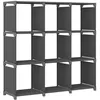 Image de vidaXL Etagère dAffichage 9 Cubes Bibliothèque Etagère de Rangement Organisateur Support de Rangement Maison Intérieur Gris 322612