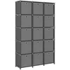 Image de Etagère à cubes - VIDAXL - 15 Compartiments - Gris - Design contemporain - Métal