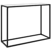 Image de vidaXL Table console Blanc 100x35x75 cm Verre trempé