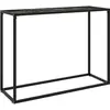 Image de Table Console Noir 100x35x75 Cm Verre Trempé Vidaxl