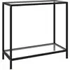 Image de Table Console Transparent 80x35x75 Cm Verre Trempé Vidaxl