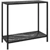 Image de Table Console Noir 80x35x75 Cm Verre Trempé Vidaxl