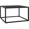 Image de Table Basse Noir Avec Verre Noir 60x60x35 Cm Vidaxl