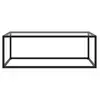 Image de Vidaxl table basse noir avec verre trempé 100x50x35 cm