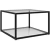 Image de Table Basse Transparent 60x60x35 Cm Verre Trempé Vidaxl