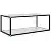 Image de Table Basse Blanc 100x50x35 Cm Verre Trempé Vidaxl