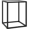 Image de Table Basse Noir Avec Verre Trempé 40x40x50 Cm Vidaxl