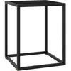 Image de Table Basse Noir Avec Verre Noir 40x40x50 Cm Vidaxl