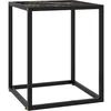 Image de Table Basse Noir Avec Verre Marbre Noir 40x40x50 Cm Vidaxl