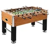 Image de Baby-foot vidaXL en acier 60 kg 140x745x875 cm marron clair et noir