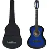 Image de Guitare Classique Avec Sac Pour Débutants Bleu 3/4 36" Vidaxl