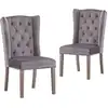 Image de Chaises À Manger Lot De 2 Gris Velours Vidaxl
